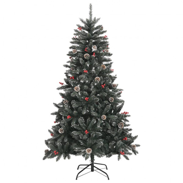 Árbol de Navidad artificial con soporte PVC verde 150 cm M 2