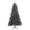 Árbol de Navidad artificial con soporte PVC verde 180 cm 2