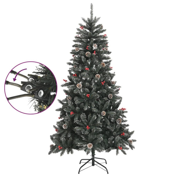 Árvore de Natal artificial com suporte 180 cm PVC verde M 3