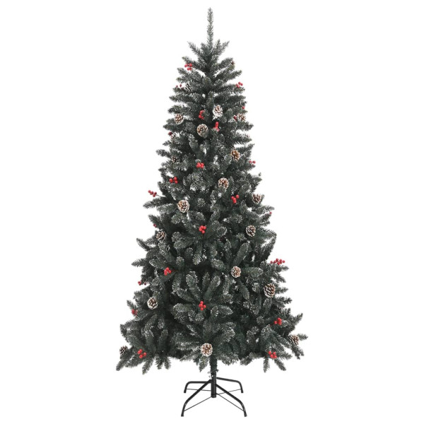 Árbol de Navidad artificial con soporte PVC verde 240 cm M 2