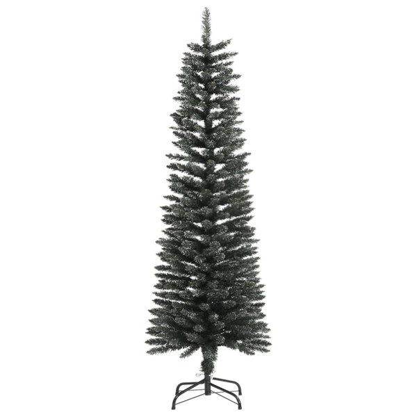 Árbol Navidad artificial estrecho con soporte PVC verde 150 cm M 2