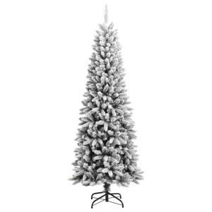 Árbol de Navidad artificial con nieve PVC y PE 210 cm H