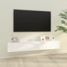Armários TV parede 2pcs 100x30x30 cm derivados madeira branco 1