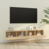 Mueble TV de pared 2 uds madera contrachapada roble 100x30x30cm 3