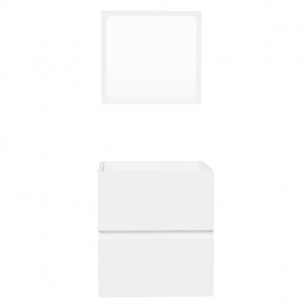 Armario de baño con espejo madera de ingeniería blanco M 5