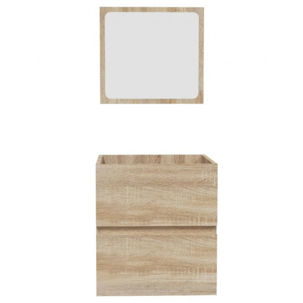 Armario de baño con espejo madera de ingeniería roble Sonoma M 5