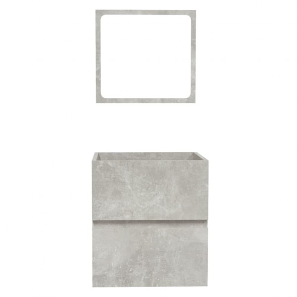 Armario de baño con espejo madera de ingeniería gris hormigón M 5