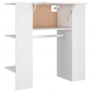 Mueble de recibidor madera contrachapada blanco 97.5x37x99 cm H