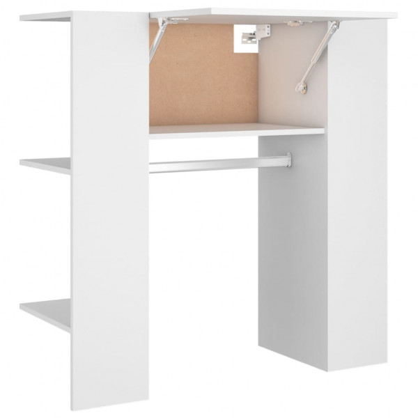 Mueble de recibidor madera contrachapada blanco 97.5x37x99 cm M 2