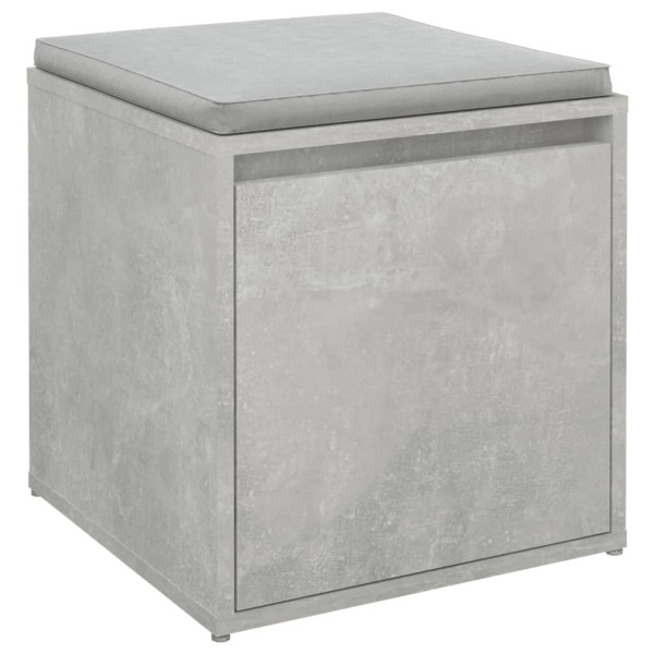 Cajón taburete madera contrachapada gris hormigón 40.5x40x40 cm M 4