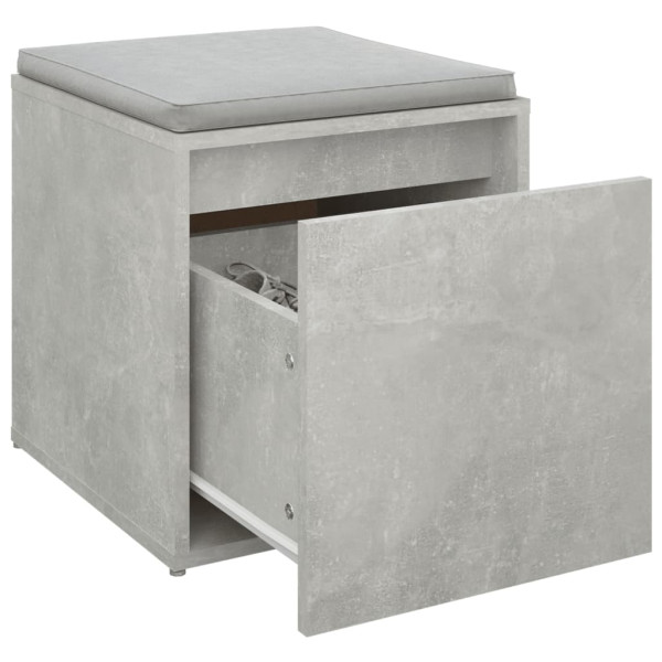 Cajón taburete madera contrachapada gris hormigón 40.5x40x40 cm M 5