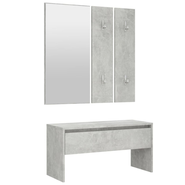Set de muebles de recibidor madera contrachapada gris hormigón M 2