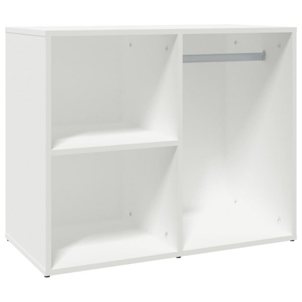 Mueble vestidor madera contrachapada blanco 80x40x65 cm M 2