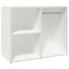 Mueble vestidor madera contrachapada blanco 80x40x65 cm 2