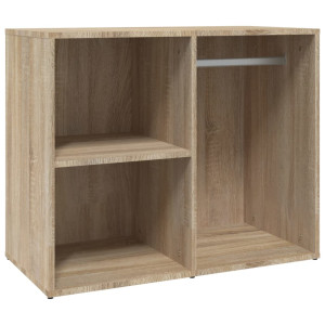 Mueble vestidor madera contrachapada roble Sonoma 80x40x65 cm H
