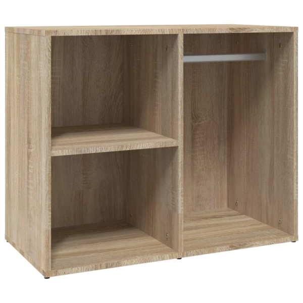 Mueble vestidor madera contrachapada roble Sonoma 80x40x65 cm M 2