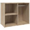 Mueble vestidor madera contrachapada roble Sonoma 80x40x65 cm 2