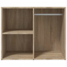 Mueble vestidor madera contrachapada roble Sonoma 80x40x65 cm 3