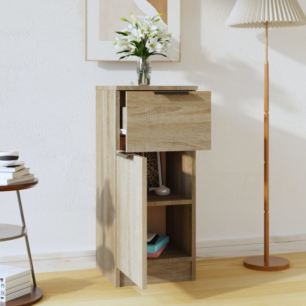 Aparador de madera contrachapada roble Sonoma 30x30x70 cm M 3