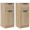 Aparadores 2 uds madera contrachapada roble Sonoma 30x30x70 cm 2