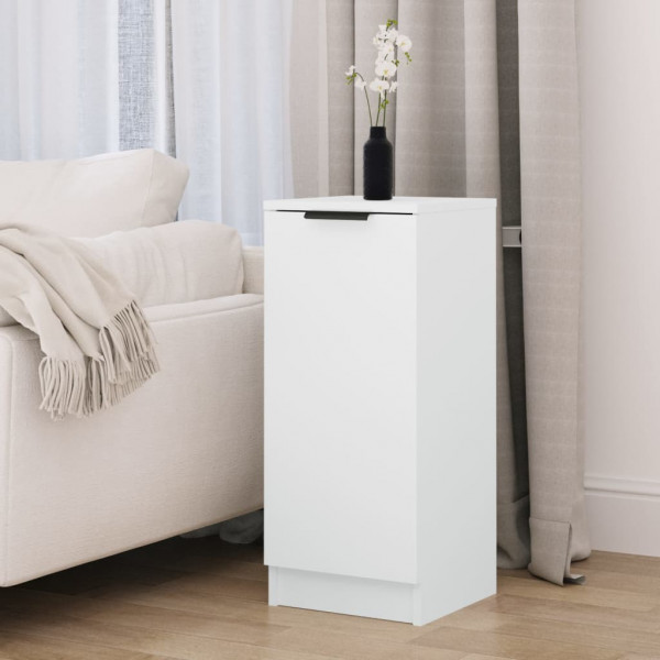 Aparador de madera contrachapada blanco 30x30x70 cm D