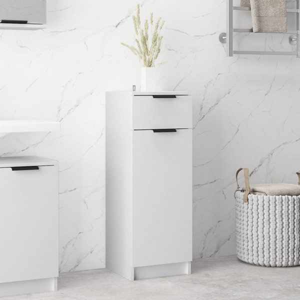 Armario de baño madera contrachapada blanco 32x34x90 cm D