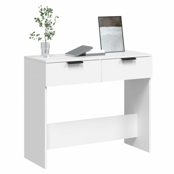 Mesa consola de madera contrachapada blanco 90x36x75 cm M 4
