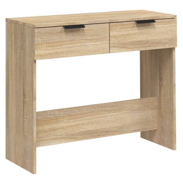 Mesa consola de madera contrachapada roble Sonoma 90x36x75 cm M 2