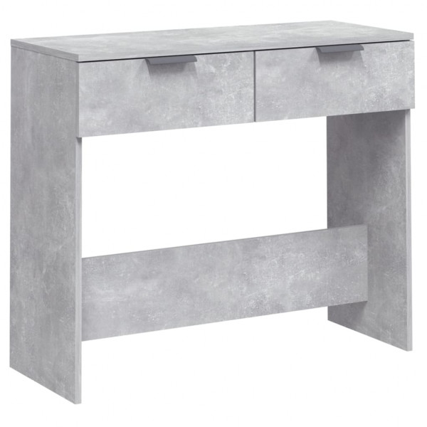 Mesa consola de madera contrachapada gris hormigón 90x36x75 cm M 2
