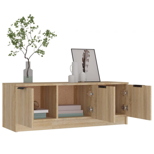 Mueble de TV madera contrachapada roble Sonoma 102x35x36.5 cm M 4