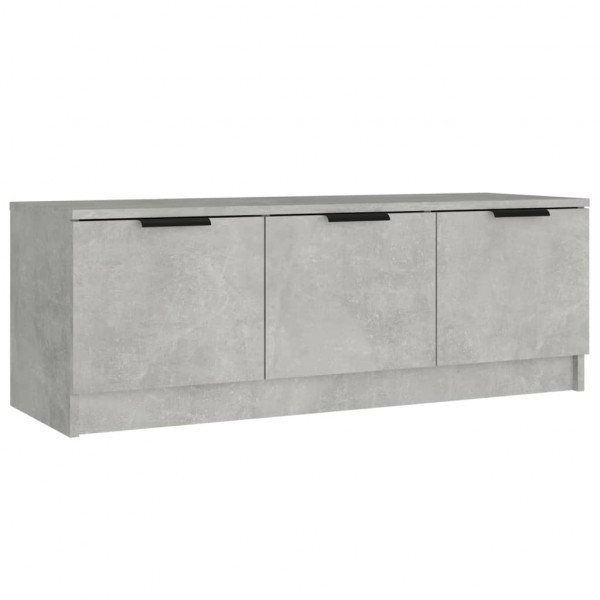 Mueble de TV madera contrachapada gris hormigón 102x35x36.5 cm M 2