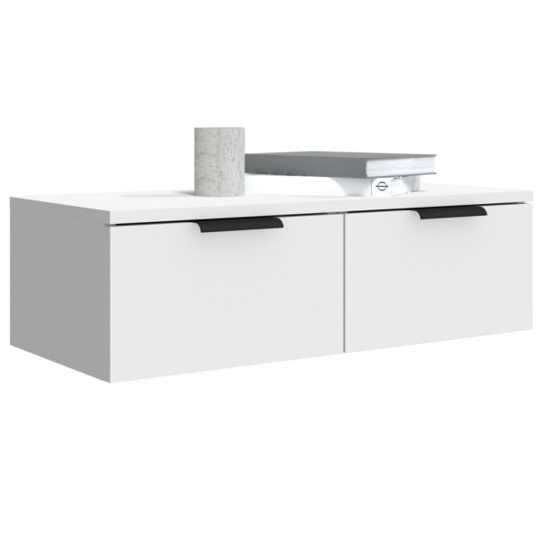 Armario de pared madera contrachapada blanco 37x37x37 cm M 4