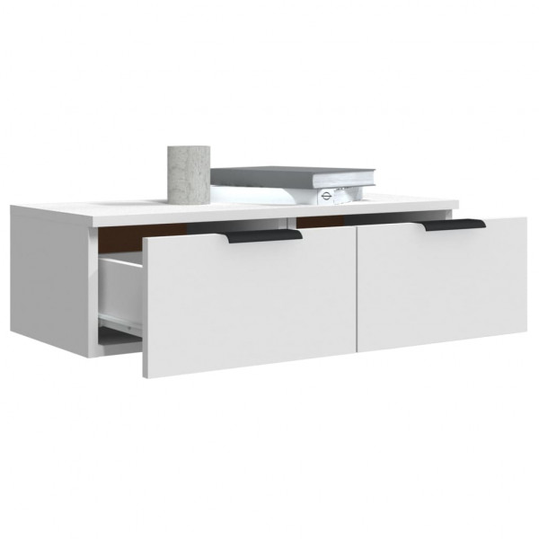 Armario de pared madera contrachapada blanco 37x37x37 cm M 5