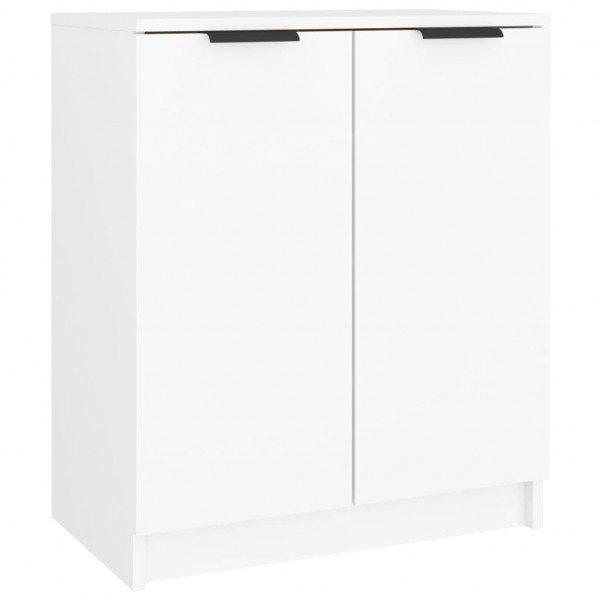 Mueble zapatero de madera contrachapada blanco 59x35x70 cm M 2