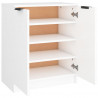 Mueble zapatero de madera contrachapada blanco 59x35x70 cm 5