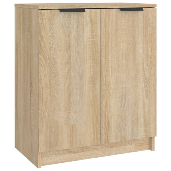 Mueble zapatero madera contrachapada roble sonoma 59x35x70 cm M 2