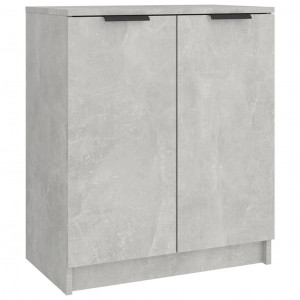 Mueble zapatero madera contrachapada gris hormigón 59x35x70 cm H