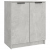 Mueble zapatero madera contrachapada gris hormigón 59x35x70 cm 2