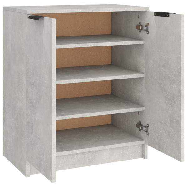 Mueble zapatero madera contrachapada gris hormigón 59x35x70 cm M 5