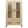 Aparador madera contrachapada roble Sonoma 70x31x115 cm 5