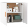 Armario de pared madera contrachapada blanco 37x37x37 cm 4