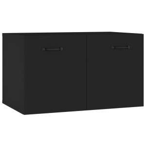 Armario de pared madera contrachapada negro 60x36.5x35 cm H