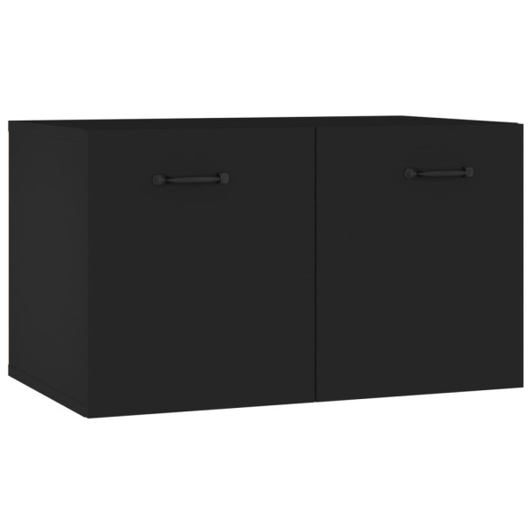 Armario de pared madera contrachapada negro 60x36.5x35 cm M 2