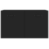 Armario de pared madera contrachapada negro 60x36.5x35 cm 3