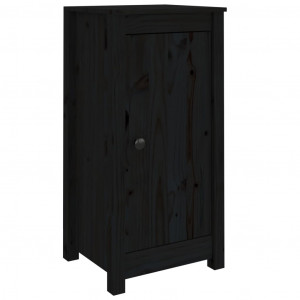 Aparadores 2 uds madera maciza de pino negro 40x35x80 cm H