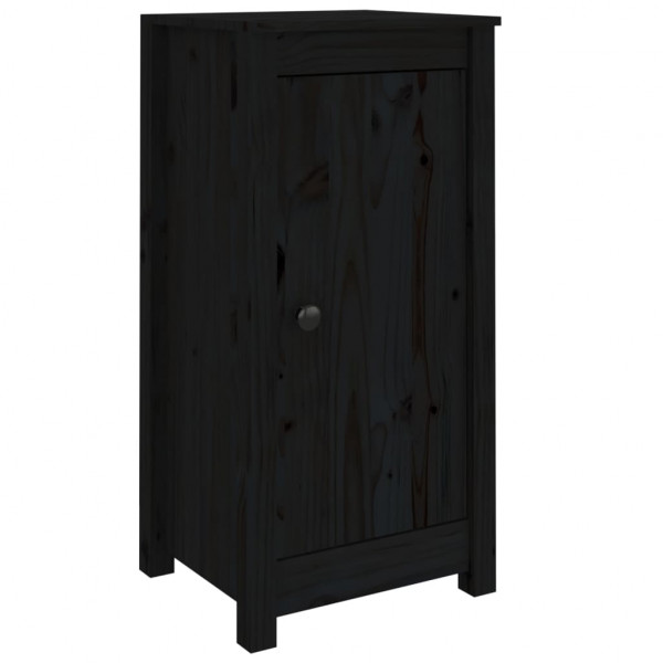 Aparadores 2 uds madera maciza de pino negro 40x35x80 cm M 2