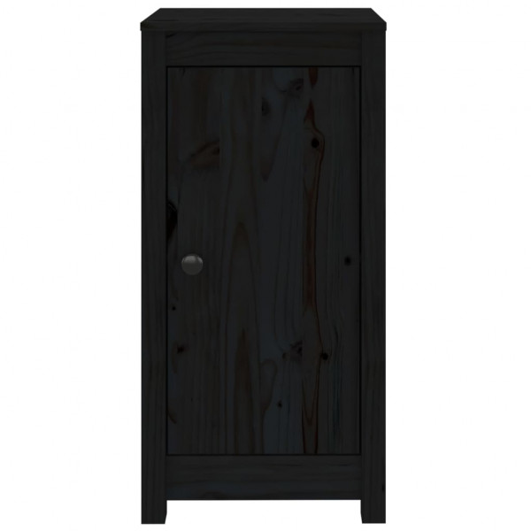 Aparadores 2 uds madera maciza de pino negro 40x35x80 cm M 5