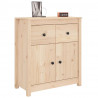Aparador de madera maciza de pino 70x35x80 cm 4