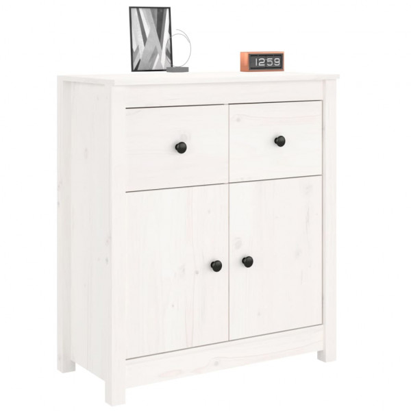 Aparador de madera maciza de pino blanco 70x35x80 cm D