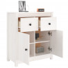 Aparador de madera maciza de pino blanco 70x35x80 cm 2